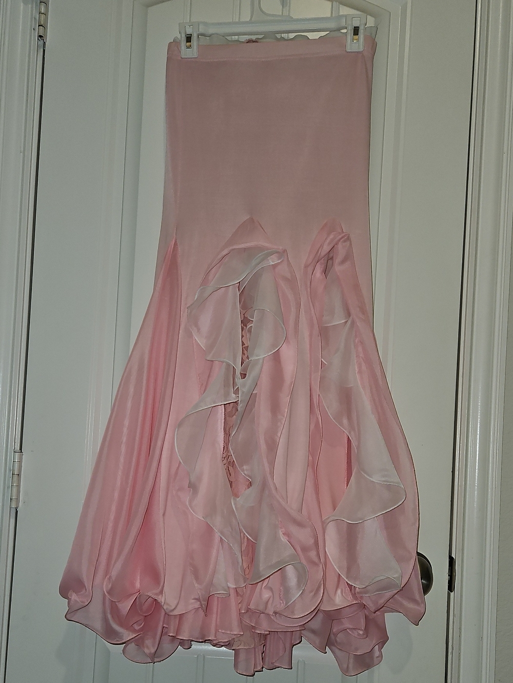 Pink Ruffled Ballroom Skirt - Women's Dance Skirt